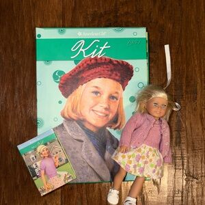 American Girl Doll Kit Book Set, includes doll and miniature book.